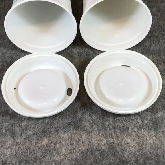 STARBUCKS Reusable Grande 16 OZ Plastic White Coffee Tea Hot Cups Mugs - Picture 10 of 10